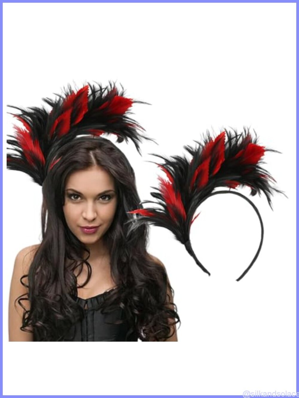 Feather Headband Fascinator 1920s Costume Hair Accessory Tea Party Wedding